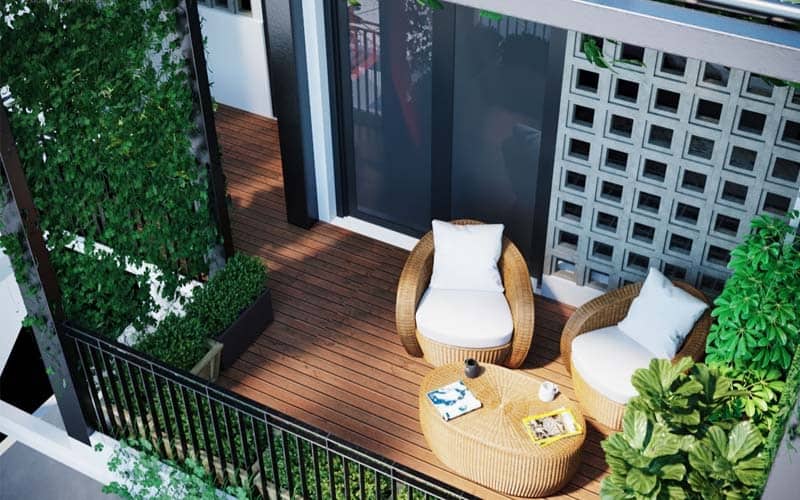 Bố trí ban công hợp phong thủy hút tài lộc mà Thần Tài rất thích